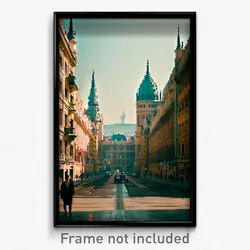 Pixel Art Poster - Rundown Budapest (8 Bit Psychedelic Trippy Video Game Print)