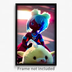 Pixel Art Poster - Plush Delta (8 Bit Psychedelic Trippy Weird Video Game Print)