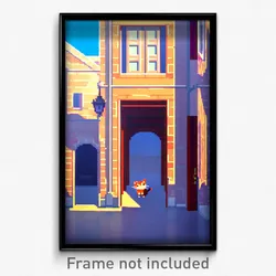 Pixel Art Poster - Subtle Mews (8 Bit Psychedelic Trippy Weird Video Game Print)