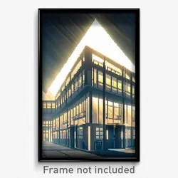 Pixel Art Poster - Triangular Hospital (8 Bit Psychedelic Video Game Print)
