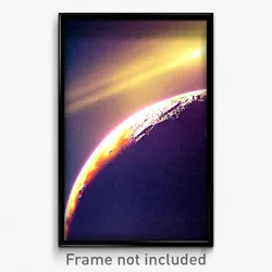 Pixel Art Poster - Classic Earth (8 Bit Psychedelic Trippy Video Game Print)