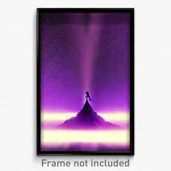 Pixel Art Poster - Violet Bend (8 Bit Psychedelic Trippy Weird Video Game Print)