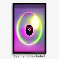 Pixel Art Poster - Oval Ego Death (8 Bit Psychedelic Trippy Video Game Print)