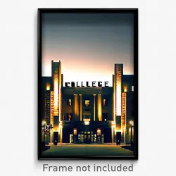 Pixel Art Poster - Bleak College (8 Bit Psychedelic Trippy Video Game Print)