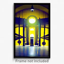 Pixel Art Poster - Yellow Vault (8 Bit Psychedelic Trippy Video Game Print)
