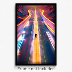 Pixel Art Poster - Dizzying Thoroughfare (8 Bit Psychedelic Video Game Print)