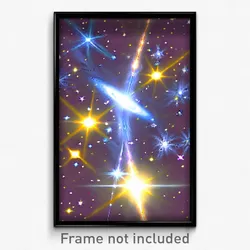 Pixel Art Poster - Murky Galaxy Battle (8 Bit Psychedelic Video Game Print)