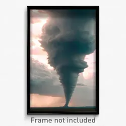 Pixel Art Poster - Perfect Tornado (8 Bit Psychedelic Trippy Video Game Print)