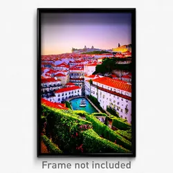 Pixel Art Poster - Tremendous Lisbon (8 Bit Psychedelic Trippy Video Game Print)