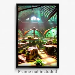 Pixel Art Poster - Nice Terrarium (8 Bit Psychedelic Trippy Video Game Print)