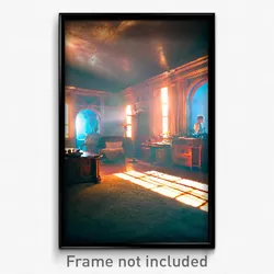 Pixel Art Poster - Cultured Den (8 Bit Psychedelic Trippy Video Game Print)