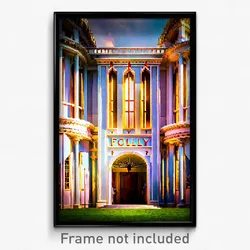 Pixel Art Poster - Prestigious Folly (8 Bit Psychedelic Trippy Video Game Print)