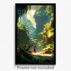 Pixel Art Poster - Gracious Jungle (8 Bit Psychedelic Trippy Video Game Print)