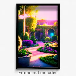 Pixel Art Poster - All Over The Place Garden (8 Bit Video Game Print)