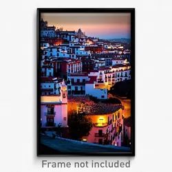 Pixel Art Poster - Bleak Spanish City (8 Bit Psychedelic Video Game Print)