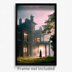 Pixel Art Poster - Damp Mansion (8 Bit Psychedelic Trippy Video Game Print)