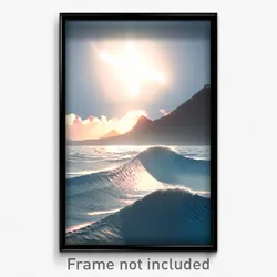 Pixel Art Poster - Virtual Tsunami (8 Bit Psychedelic Trippy Video Game Print)