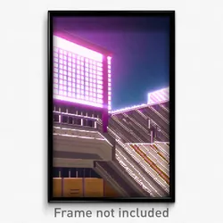 Pixel Art Poster - Anime Like Dugout (8 Bit Psychedelic Trippy Video Game Print)