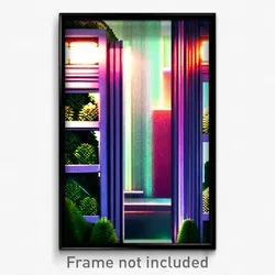 Pixel Art Poster - Dense Hutch (8 Bit Psychedelic Trippy Weird Video Game Print)