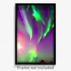 Pixel Art Poster - Damaged Aurora (8 Bit Psychedelic Trippy Video Game Print)