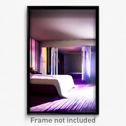Pixel Art Poster - Mysterious Bedroom (8 Bit Psychedelic Video Game Print)