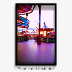 Pixel Art Poster - Mushy Fairground (8 Bit Psychedelic Trippy Video Game Print)