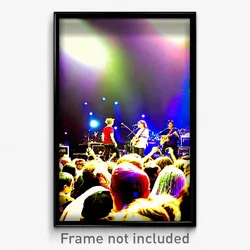 Pixel Art Poster - Cluttered Concert (8 Bit Psychedelic Trippy Video Game Print)
