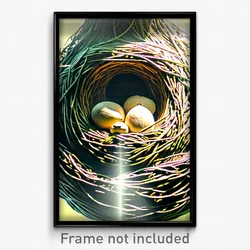 Pixel Art Poster - Harmonious Nest (8 Bit Psychedelic Trippy Video Game Print)