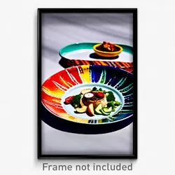 Pixel Art Poster - Deadly Mexican Plate (8 Bit Psychedelic Video Game Print)