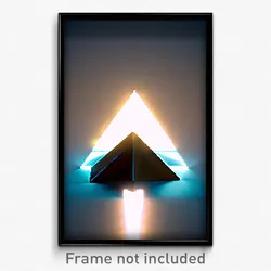 Pixel Art Poster - Triangular Pyramid (8 Bit Psychedelic Video Game Print)