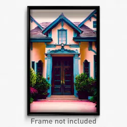 Pixel Art Poster - Agile Mansion (8 Bit Psychedelic Trippy Video Game Print)