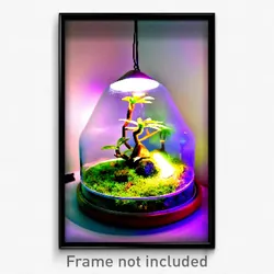Pixel Art Poster - Simplistic Terrarium (8 Bit Psychedelic Video Game Print)