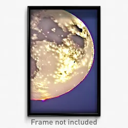 Pixel Art Poster - Superficial Moon (8 Bit Psychedelic Trippy Video Game Print)