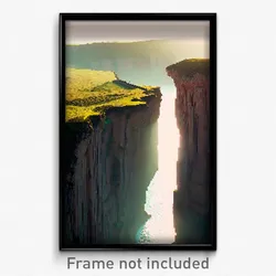 Pixel Art Poster - Stunning Cliff (8 Bit Psychedelic Trippy Video Game Print)