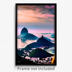 Pixel Art Poster - Enormous Rio De Janeiro (8 Bit Psychedelic Video Game Print)