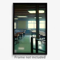 Pixel Art Poster - Dense School (8 Bit Psychedelic Trippy Video Game Print)