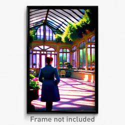 Pixel Art Poster - Squiggly Conservatory (8 Bit Psychedelic Video Game Print)