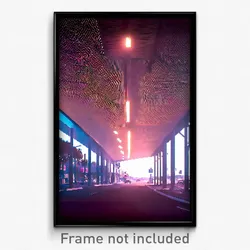 Pixel Art Poster - Unnatural Boulevard (8 Bit Psychedelic Video Game Print)