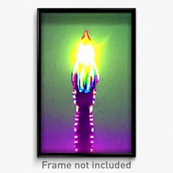 Pixel Art Poster - Tremendous Spike (8 Bit Psychedelic Trippy Video Game Print)