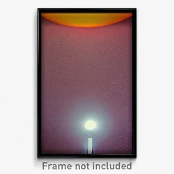 Pixel Art Poster - Orange Bight (8 Bit Psychedelic Trippy Video Game Print)