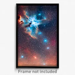Pixel Art Poster - Realistic Nebula (8 Bit Psychedelic Trippy Video Game Print)
