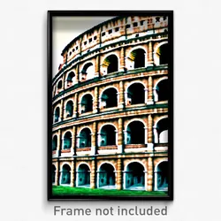 Pixel Art Poster - Neat Colosseum (8 Bit Psychedelic Trippy Video Game Print)