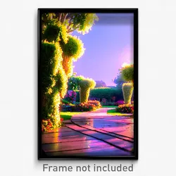 Pixel Art Poster - Perfect Garden (8 Bit Psychedelic Trippy Video Game Print)