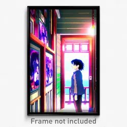 Pixel Art Poster - Anime Like Home (8 Bit Psychedelic Trippy Video Game Print)