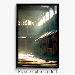 Pixel Art Poster - Unkempt Longhouse (8 Bit Psychedelic Trippy Video Game Print)
