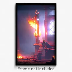 Pixel Art Poster - Mellow Forge (8 Bit Psychedelic Trippy Video Game Print)