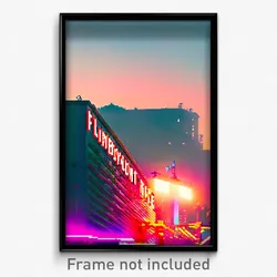Pixel Art Poster - Flamboyant Rise (8 Bit Psychedelic Trippy Video Game Print)