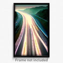Pixel Art Poster - Deadly Road (8 Bit Psychedelic Trippy Weird Video Game Print)