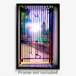 Pixel Art Poster - Noted Gate (8 Bit Psychedelic Trippy Weird Video Game Print)