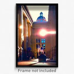 Pixel Art Poster - All Over The Place Courthouse (8 Bit Video Game Print)